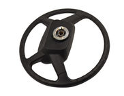 Black Light Weight  Auto Steering Parts / Leather Material Race Car Steering Wheel G25
