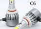 C6 Auto LED Headlight Bulb 3000K 6000K All In One Fanless Sin Cooler