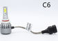 C6 Auto LED Headlight Bulb 3000K 6000K All In One Fanless Sin Cooler