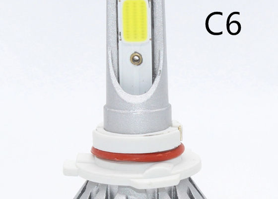 C6 Auto LED Headlight Bulb 3000K 6000K All In One Fanless Sin Cooler