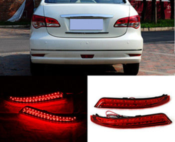 Red Waterproof Rear Bumper Light ABS Housing Material For Nissan Bluebird Sylphy