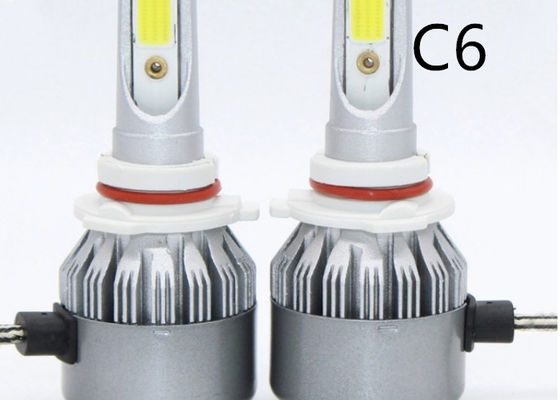 C6 Auto LED Headlight Bulb 3000K 6000K All In One Fanless Sin Cooler